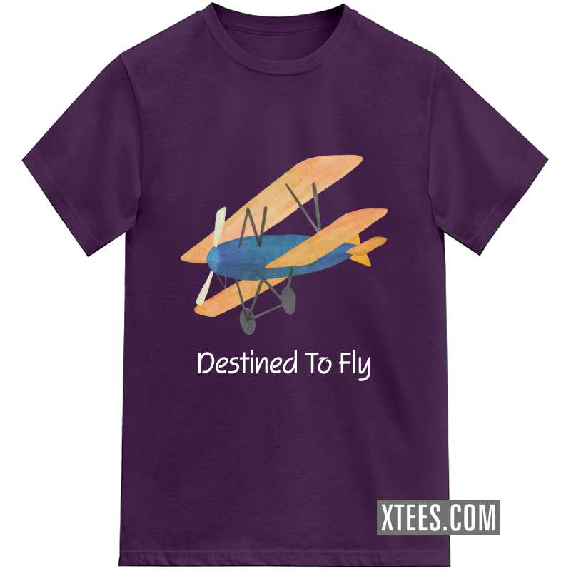Destined To Fly Airplane Printed Kids T-shirt image