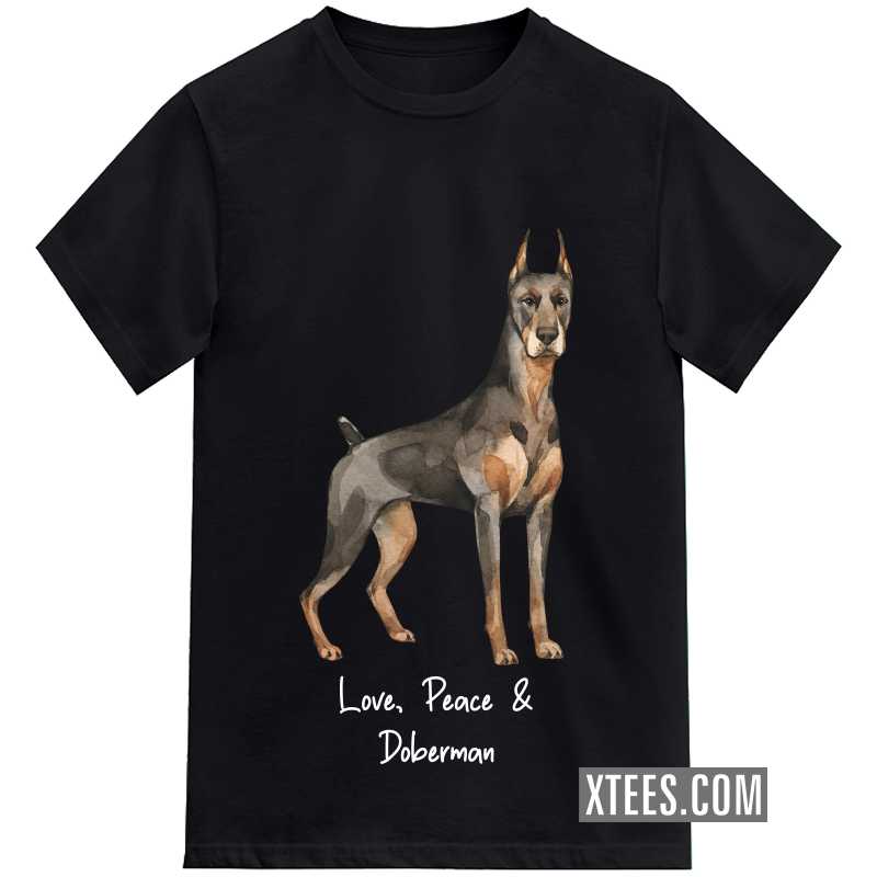 Doberman Dog Printed T-shirt image Doberman Dog Printed T-shirt image