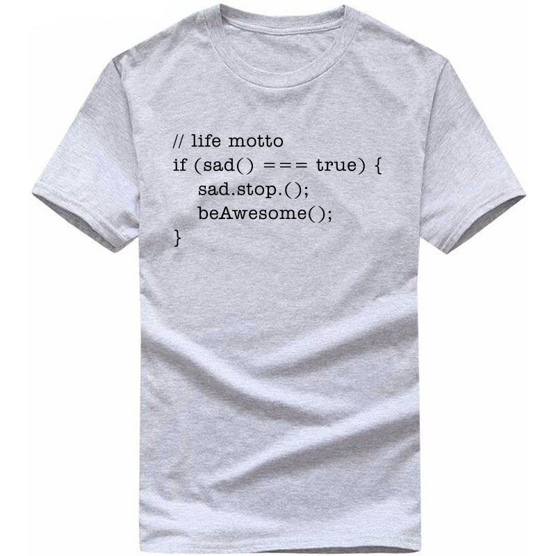 Life Motto Awesome Funny Geek Programmer Quotes T-shirt India image