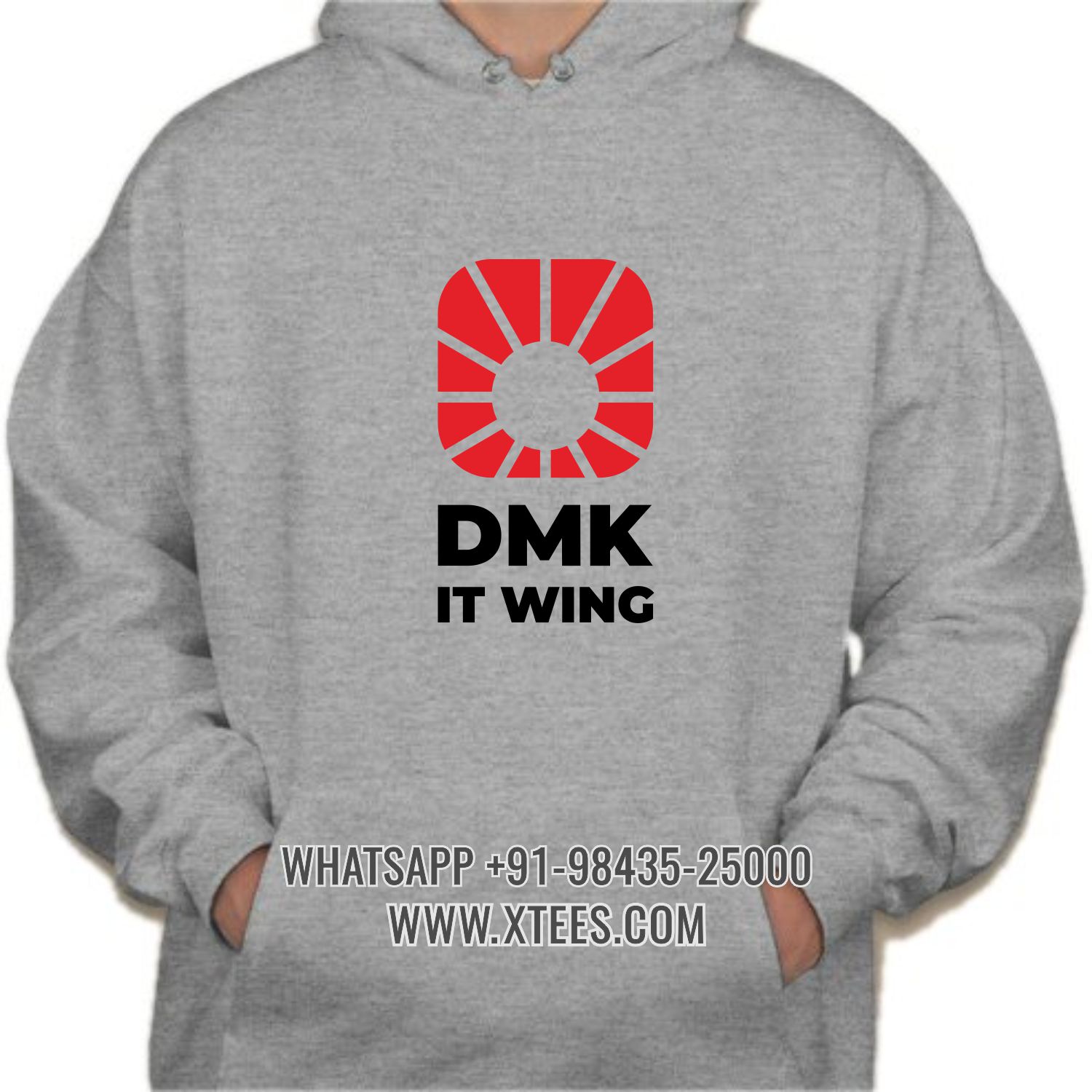 Dravida Munnetra Kazhagam Dmk It Wing Logo Printed Hoodie image