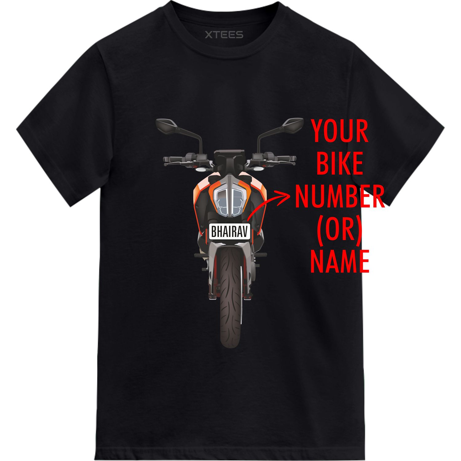 Duke Motorcycle Custom Number Plate T-shirt image