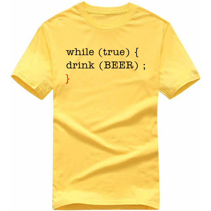 Drink Beer Program Funny Geek Programmer Quotes T-shirt India image