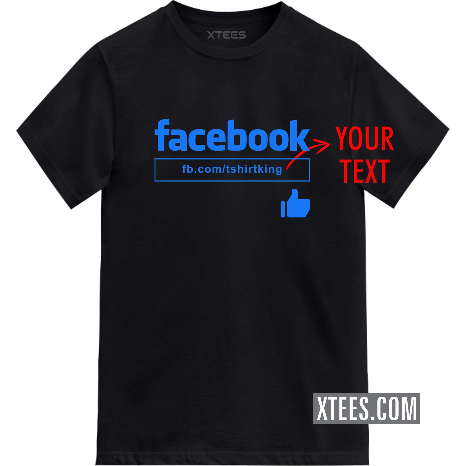 Facebook Search Box Custom Text Printed T-shirt image