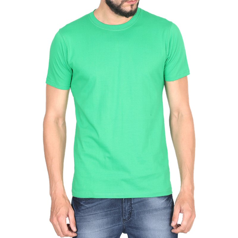 Flag Green Plain Round Neck T-shirt image