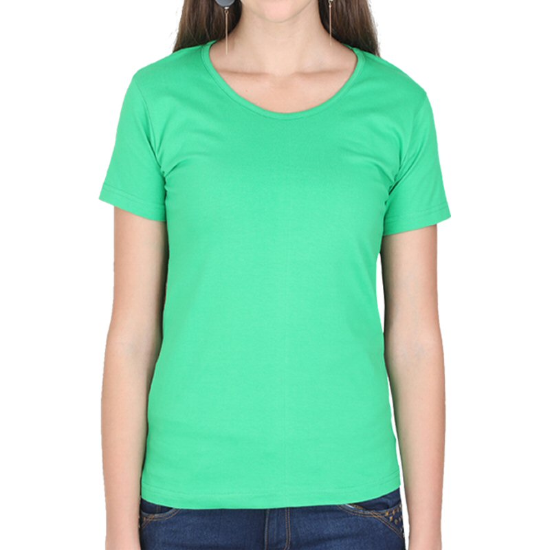 White Plain Women Round Neck T-shirt | Xtees