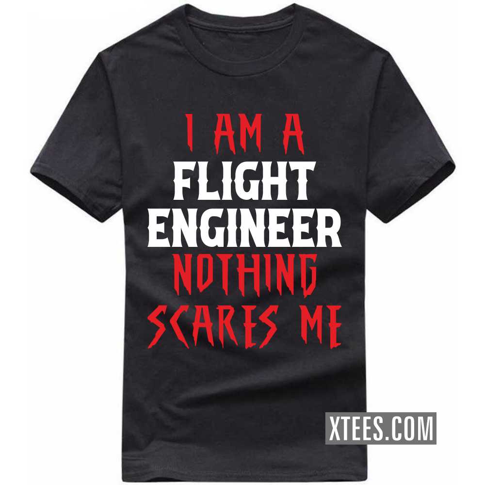 I Am A FLIGHT ENGINEER Nothing Scares Me Profession T-shirt image