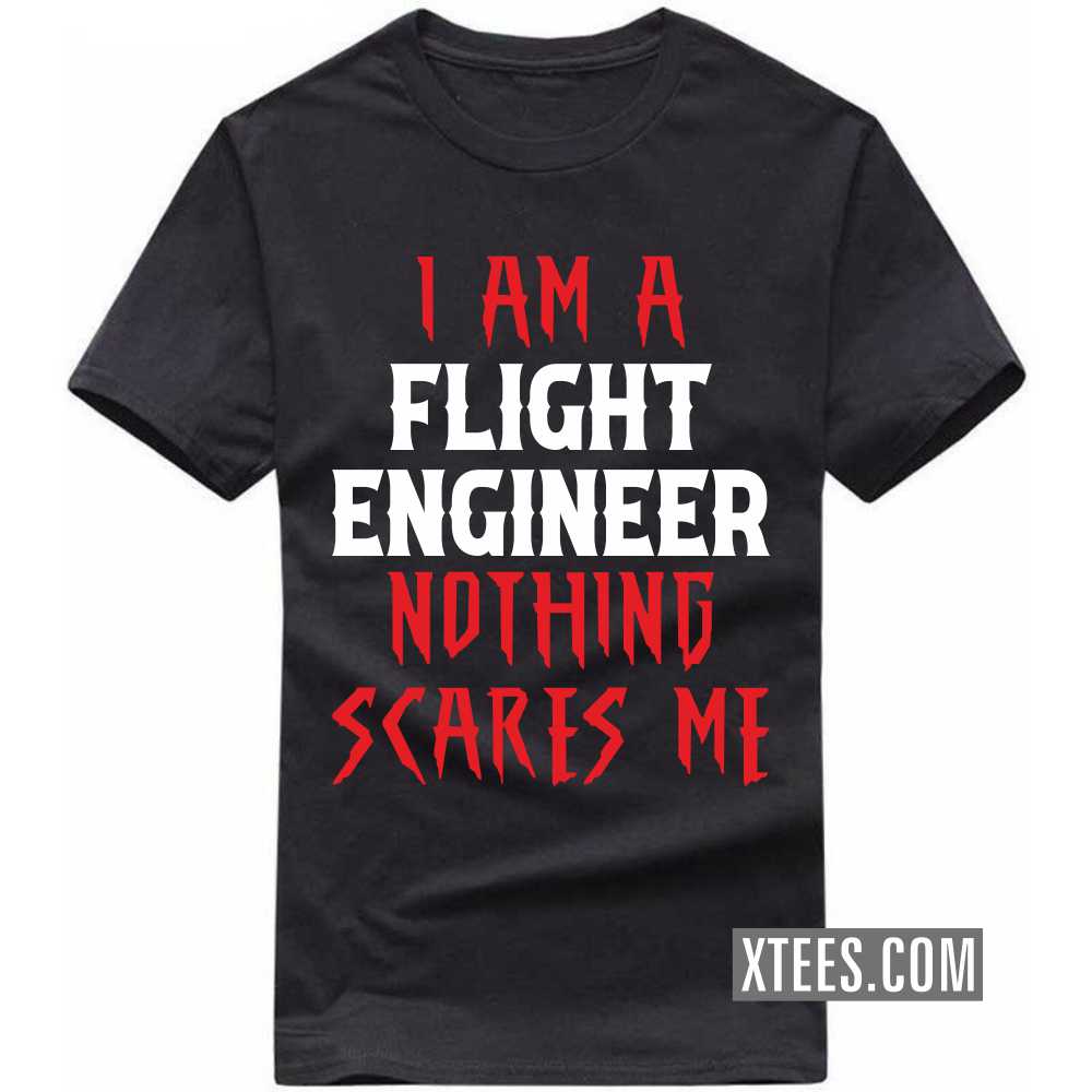 I Am A FLIGHT ENGINEER Nothing Scares Me Profession T-shirt image