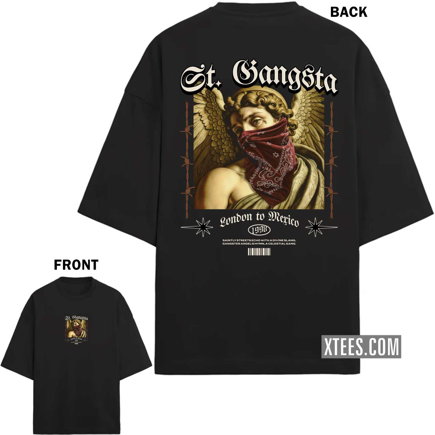 Graphics Printed Streetwear Oversized T-shirt 00009 image