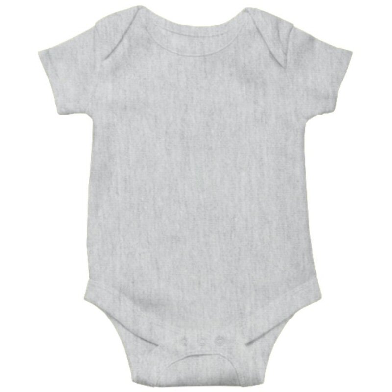 Grey Melange Plain Baby Rompers | Xtees