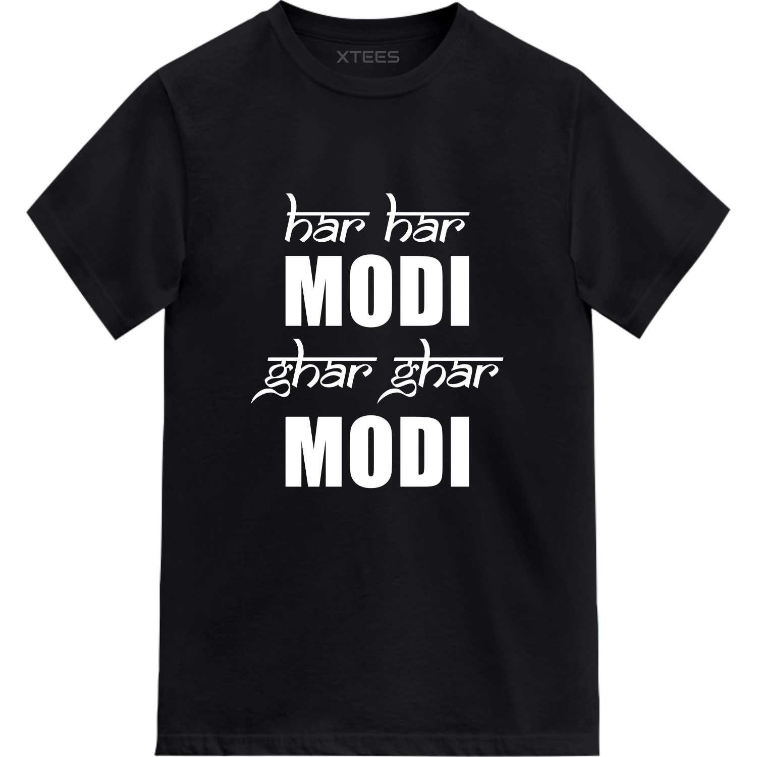 Har Har Modi Ghar Ghar Modi Slogan T-shirts image