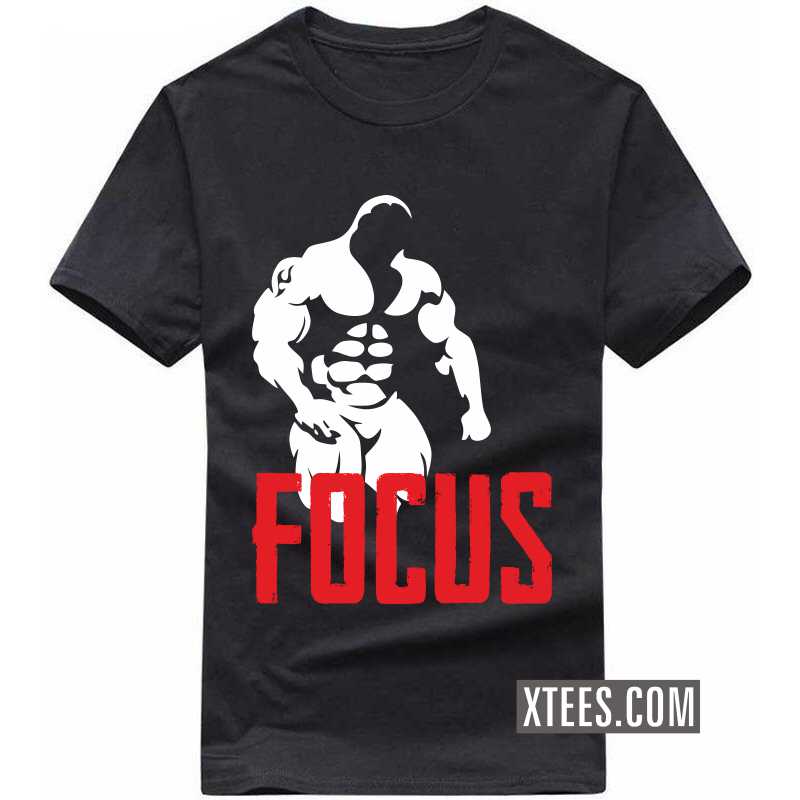Focus Gym Motivational Quotes T-shirt India image