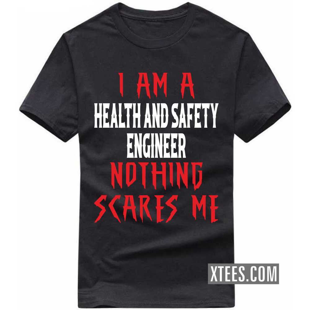 I Am A HEALTH AND SAFETY ENGINEER Nothing Scares Me Profession T-shirt image