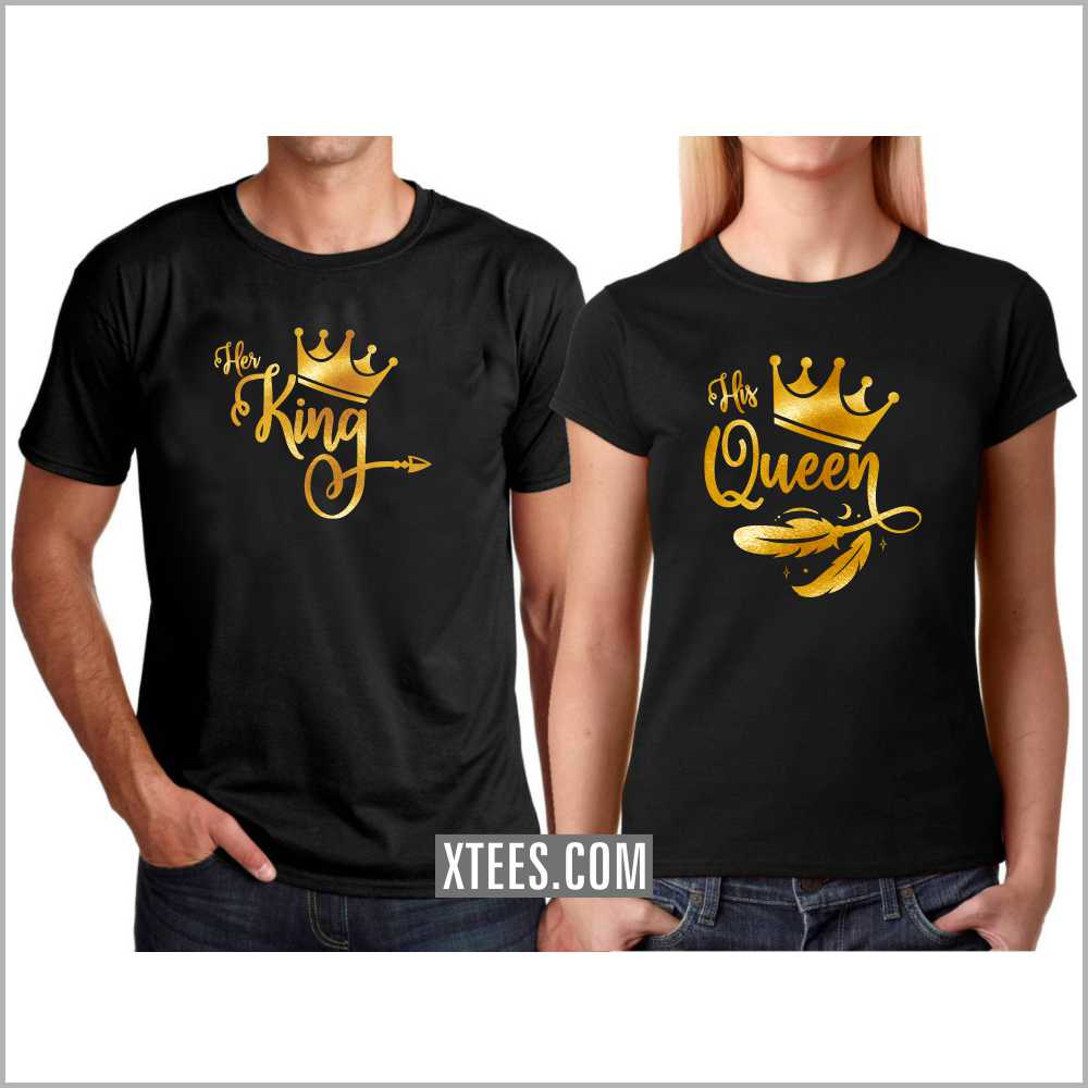 Her King His Queen Couple T-shirts image