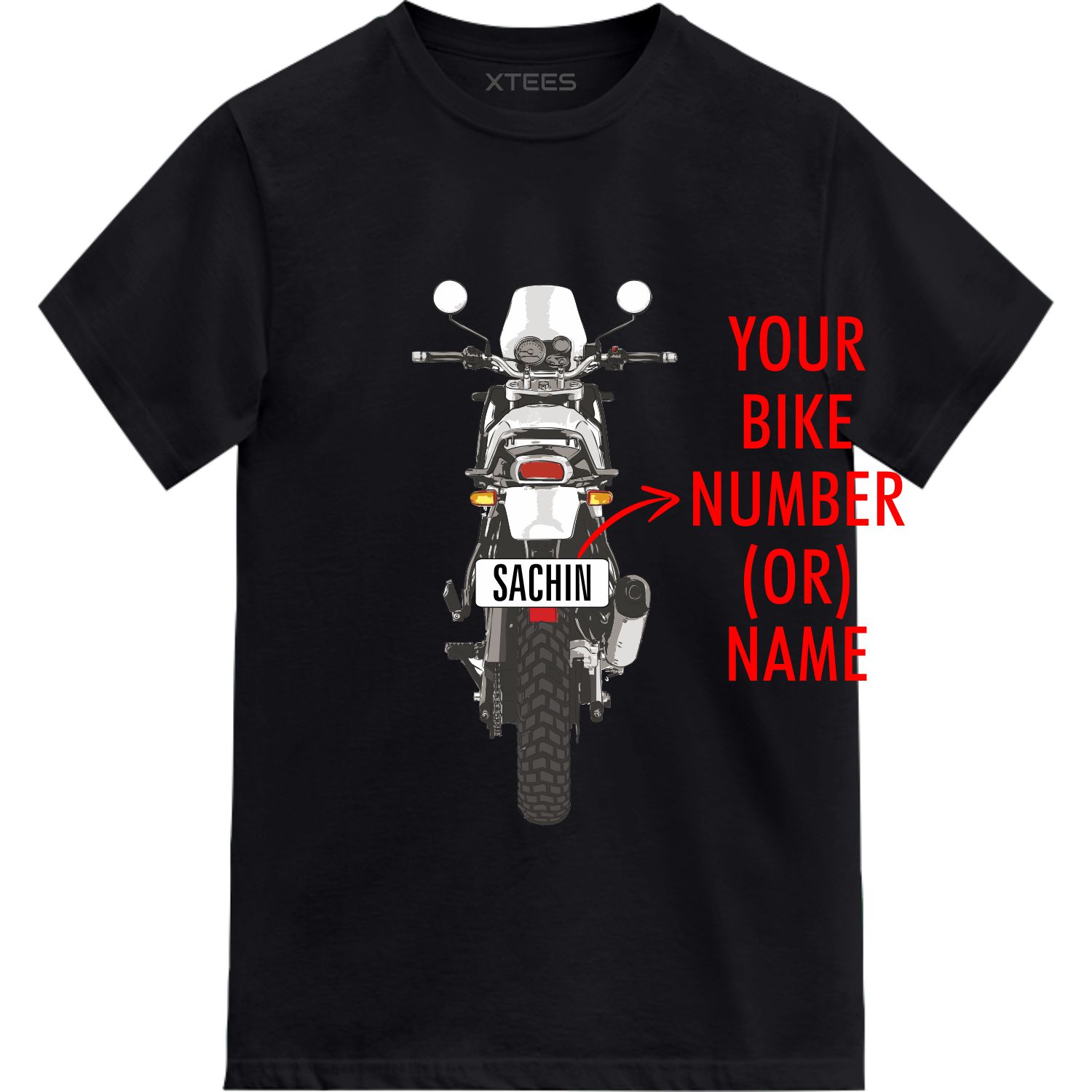 Himalayan Motorcycle Custom Number Plate T-shirt image