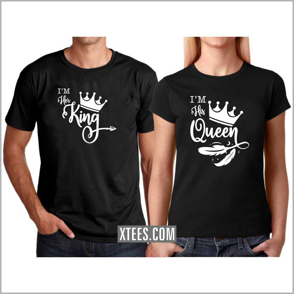 I Am Her King I Am His Queen Couple T-shirts image