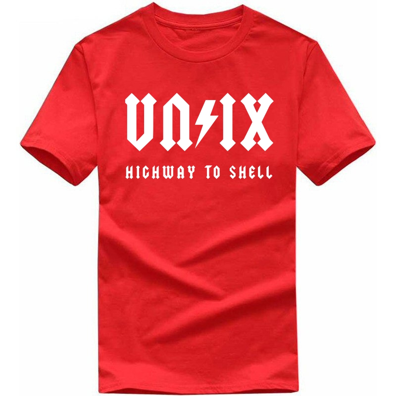 Unix Highway To Shell Funny Geek Programmer Quotes T-shirt India image