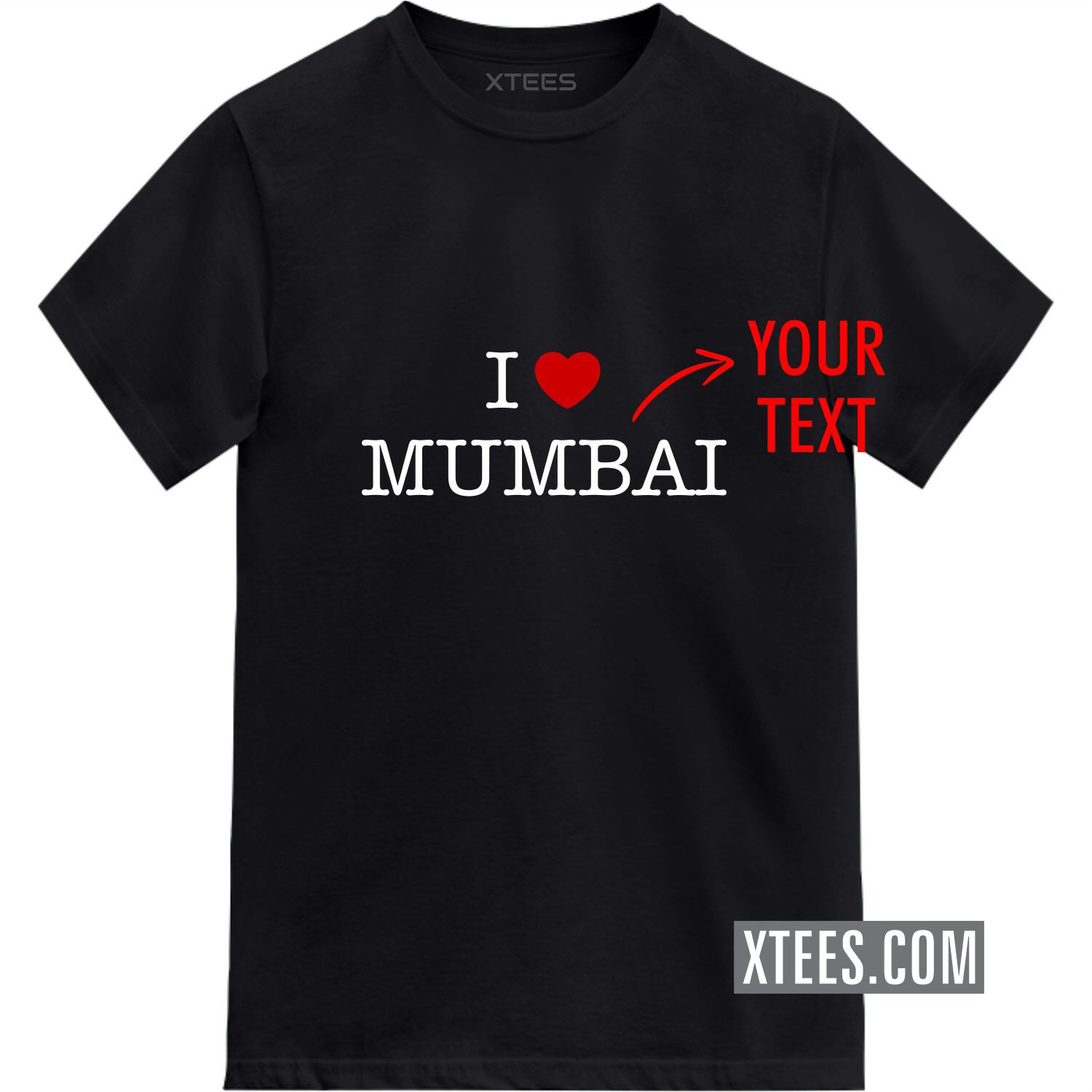 I Love Custom Text Printed T-shirt image