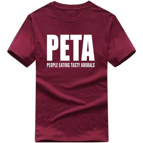 Peta People Eating Tasty Animals Funny T-shirt India | Xtees