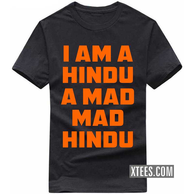 I Am A Hindu A Mad Mad Hindu T Shirt image