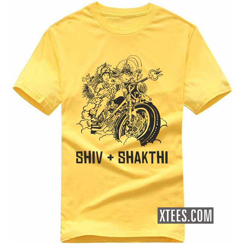 Shiv + Shakthi Couple Biker T-shirt India image Shiv + Shakthi Couple Biker T-shirt India image