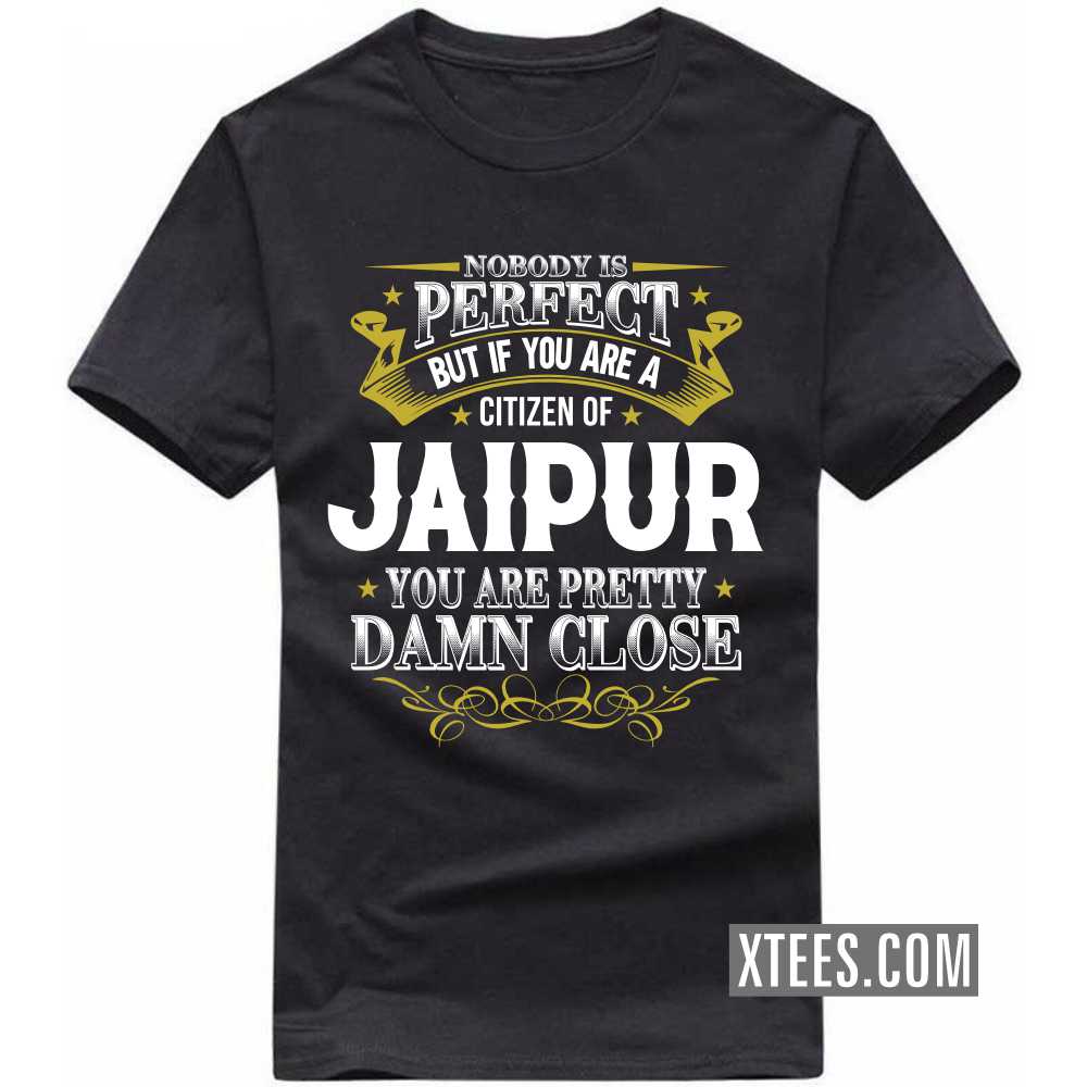 Nobody Is Perfect But If You Are A Citizen Of JAIPUR You Are Pretty Damn Close India City T-shirt image