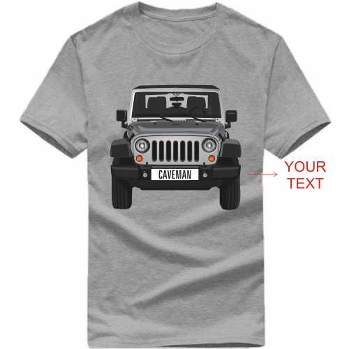 Jeep Custom Number Plate T-shirt image