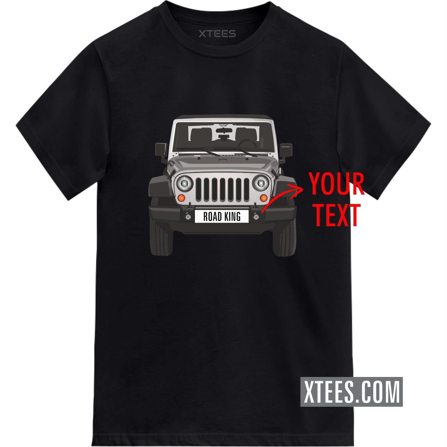 Jeep Custom Number Plate T-shirt image