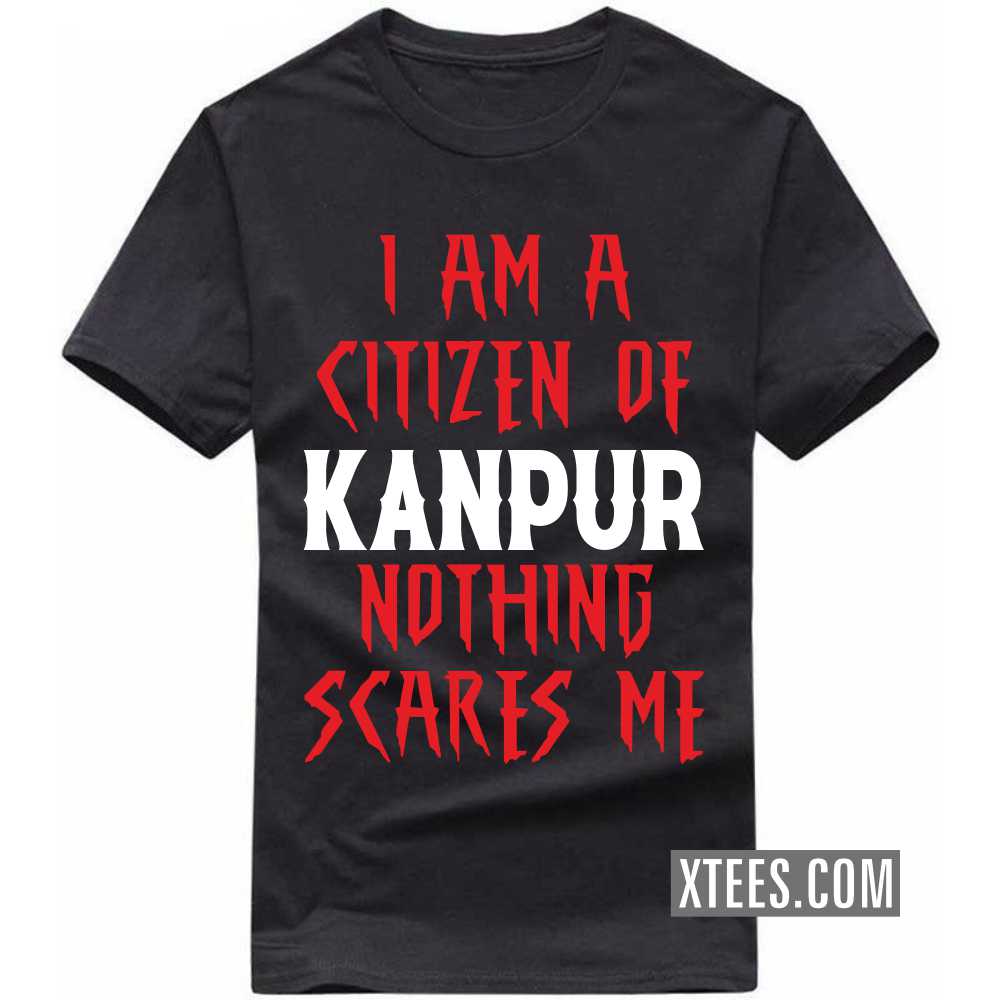 I Am A Citizen Of KANPUR Nothing Scares Me India City T-shirt image
