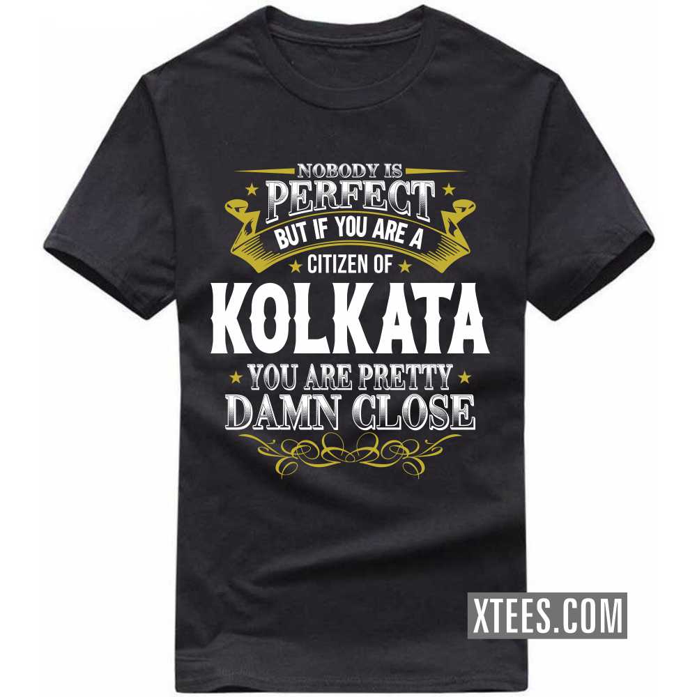 Nobody Is Perfect But If You Are A Citizen Of KOLKATA You Are Pretty Damn Close India City T-shirt image