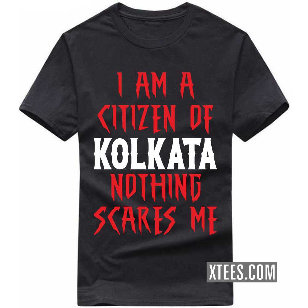 I Am A Citizen Of KOLKATA Nothing Scares Me India City T-shirt image