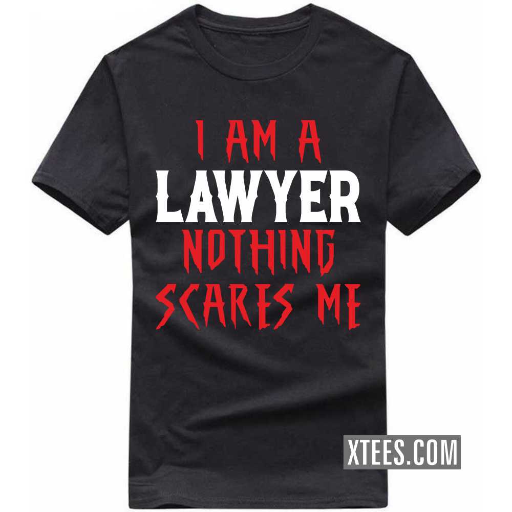 I Am A LAWYER Nothing Scares Me Profession T-shirt image