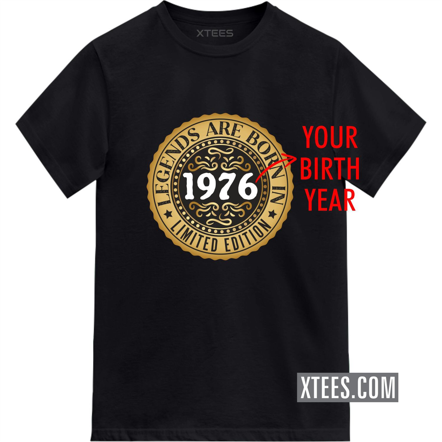 Legends Are Born In < Birth Year > Limited Edition Custom Birthday T-shirt image