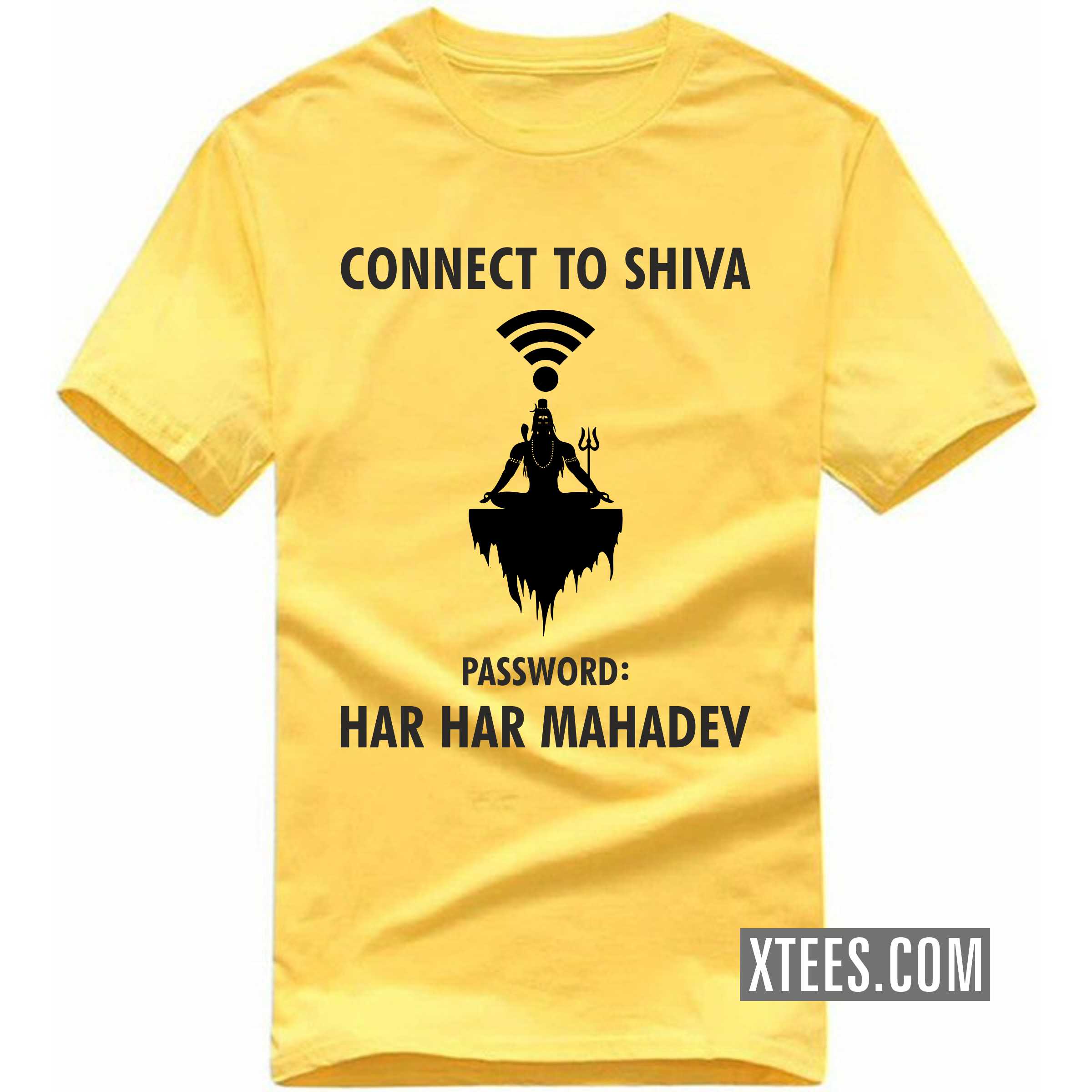 Connect To Shiva Password Har Har Mahadev Lord Shiva Hindu T-shirt image