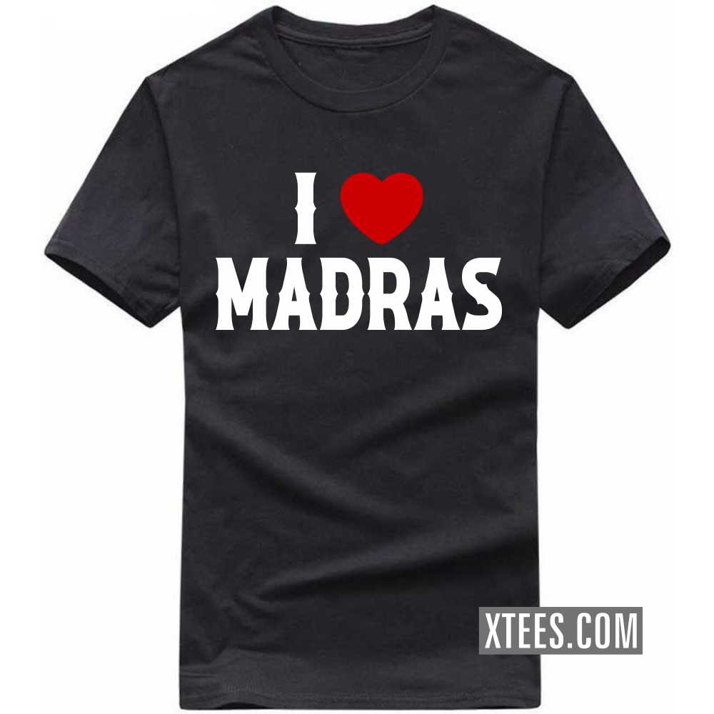 I Heart Love MADRAS India City T-shirt image