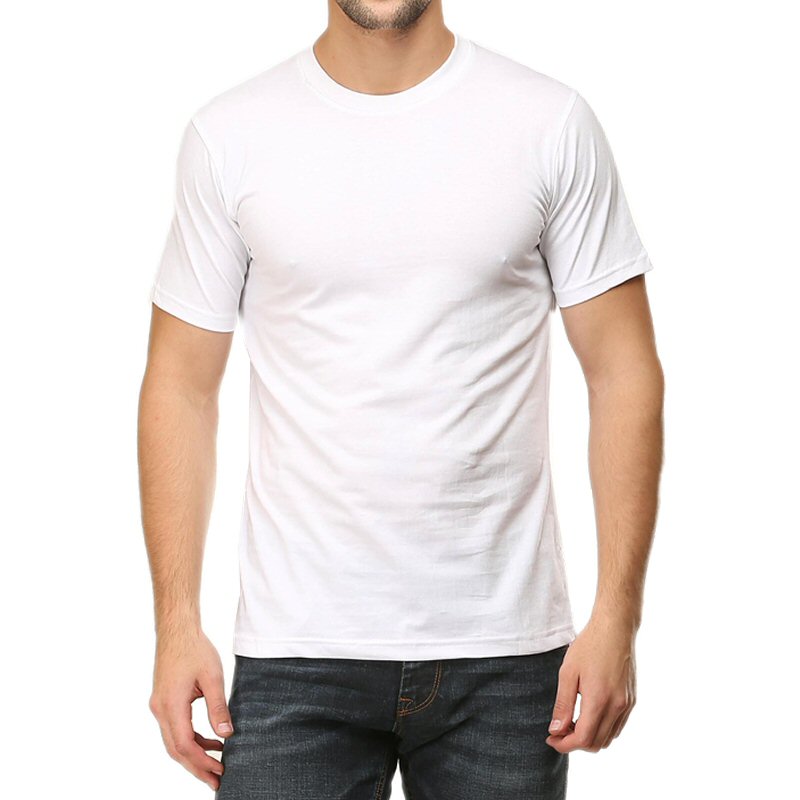 White Unisex Plain Cotton Round Neck T-shirt image