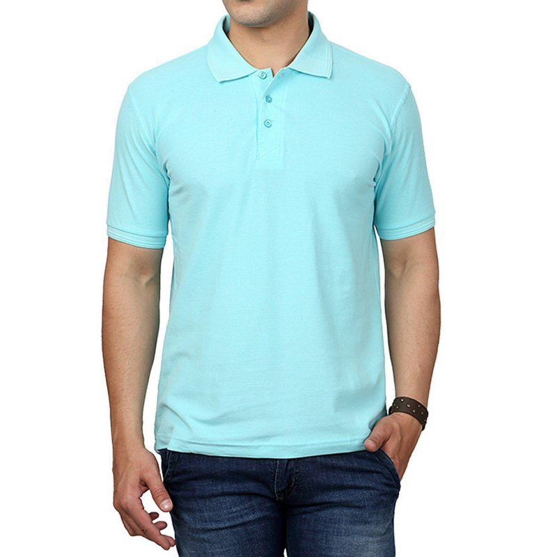 Mint Plain Collar Polo T-shirt image