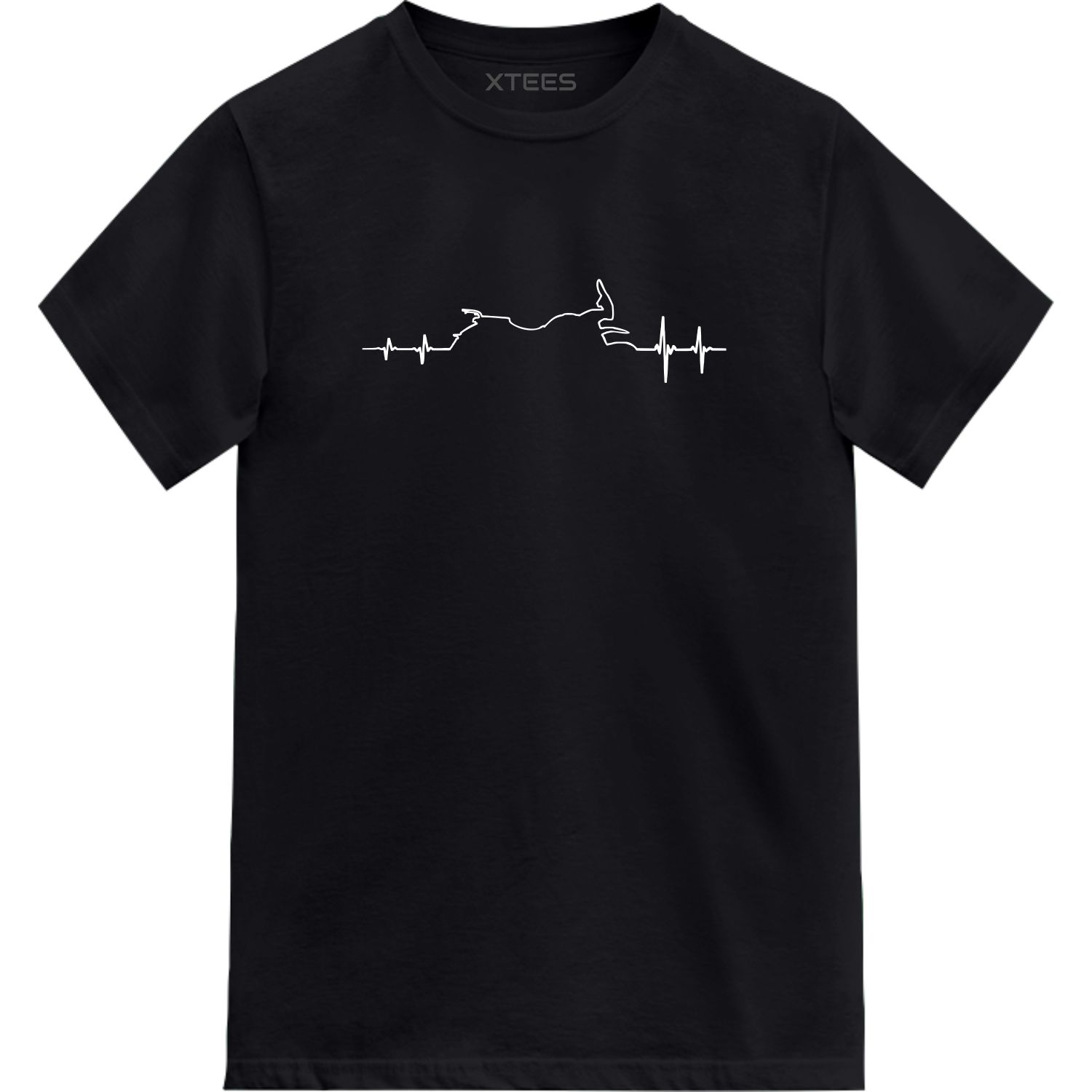 Motorcycle Engine Heart Beat Biker T-shirt India image