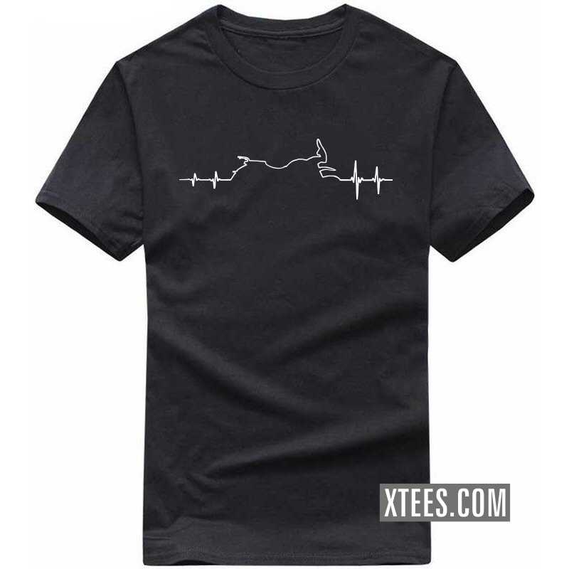Motorcycle Heart Beat Biker T-shirt India image Motorcycle Heart Beat Biker T-shirt India image