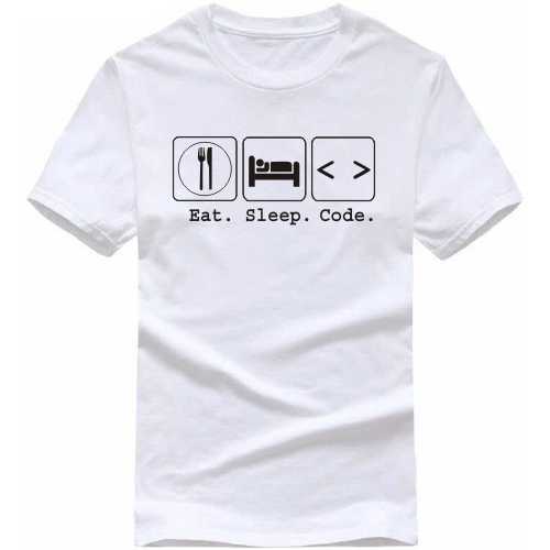 Eat Sleep Code Geeks Slogan T-shirts image