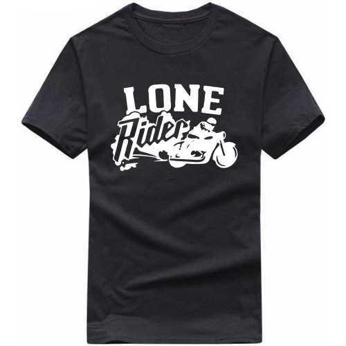 Lone Rider Biker T-shirt India image