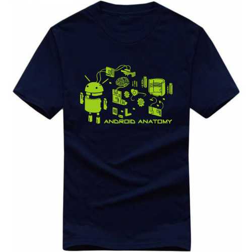 Android Anatomy Funny Geek Programmer Quotes T-shirt India image