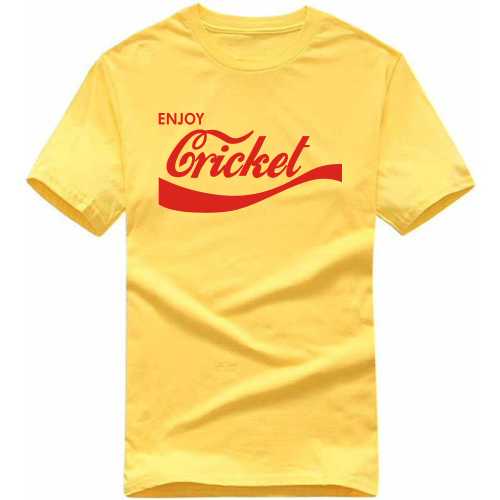 Enjoy Cricket Cricket Slogan T-shirts image