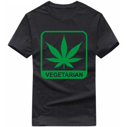 Marijuana Leaf Vegetarian Weed Slogan T-shirts image