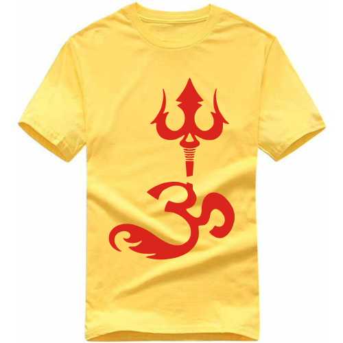 Om Thrishul Hindu Slogan  T-shirts image