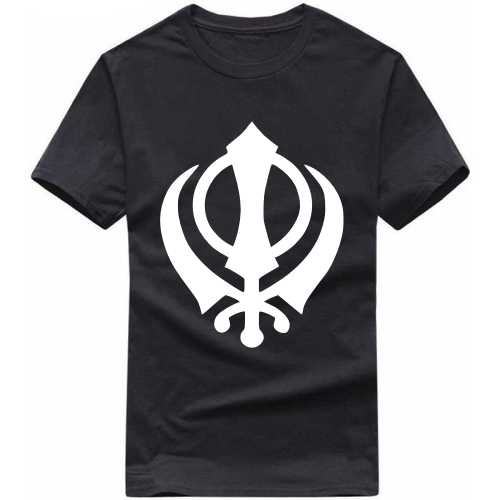Khanda Symbol Punjabi / Sikh Slogan T-shirts image