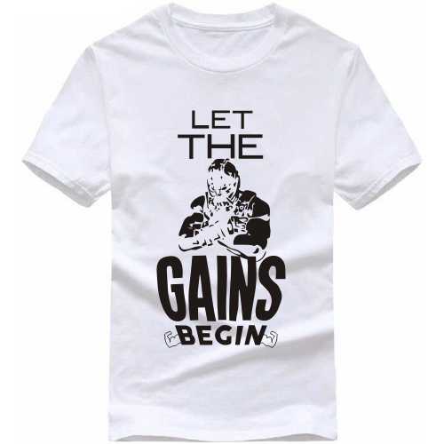 Let The Gains Begin Gym T-shirt India image
