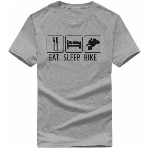 Eat Sleep Bike Biker T-shirt India image
