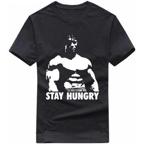 Arnold Stay Hungry Gym T-shirt India image