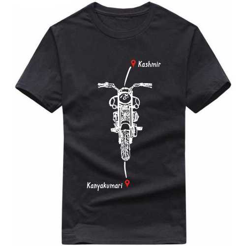 Kashmir To Kanyakumari K2k Biker T-shirt India image