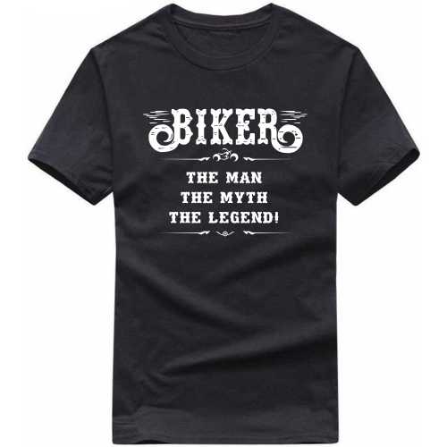 Biker The Man The Myth The Legend Biker T-shirt India image